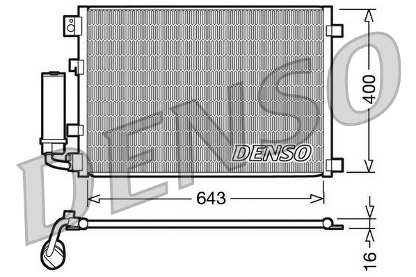 DENSO Kondensor, klimaanlæg dcn46002 for NISSAN