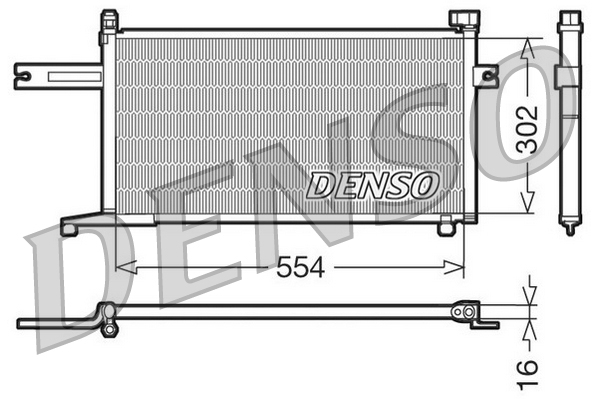 DENSO Kondensor, klimaanlæg dcn46005 for NISSAN
