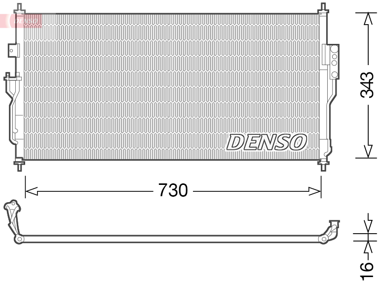 DENSO Kondensor, klimaanlæg dcn46006 for NISSAN