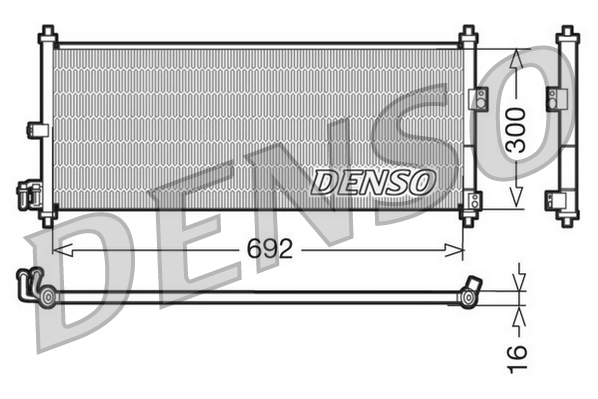 DENSO Kondensor, klimaanlæg dcn46011 for NISSAN