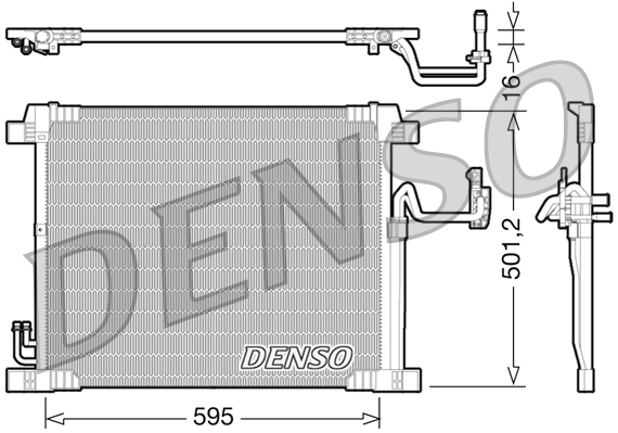 DENSO Kondensor, klimaanlæg dcn46012 for INFINITI