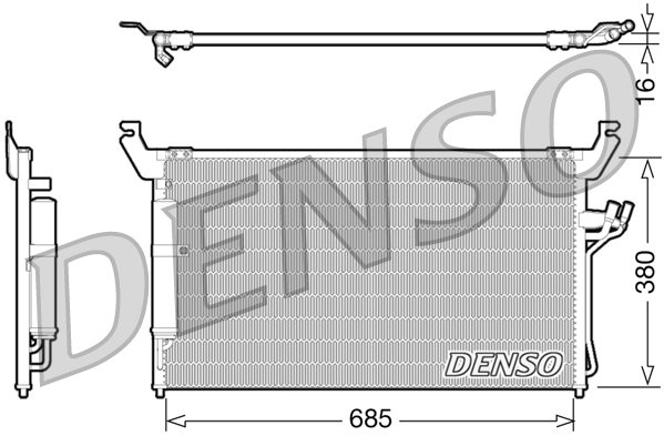 DENSO Kondensor, klimaanlæg dcn46013 for INFINITI