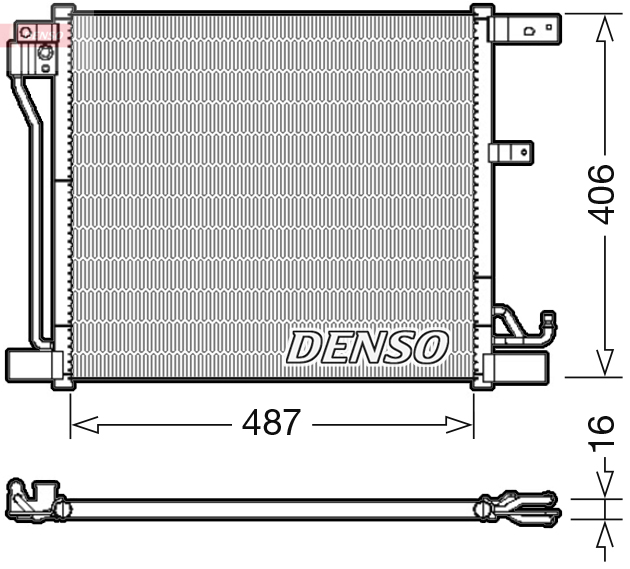 DENSO Kondensor, klimaanlæg dcn46018 for NISSAN