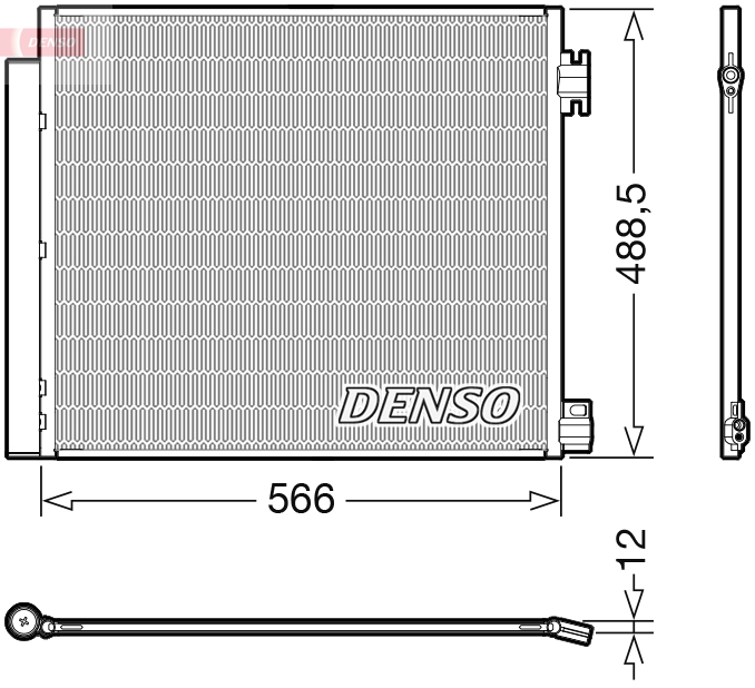 DENSO Kondensor, klimaanlæg dcn46026 for NISSAN