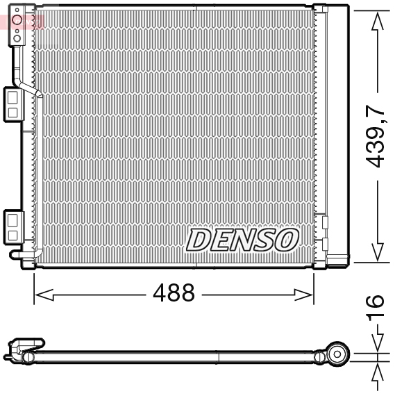 DENSO Kondensor, klimaanlæg dcn46028 for NISSAN