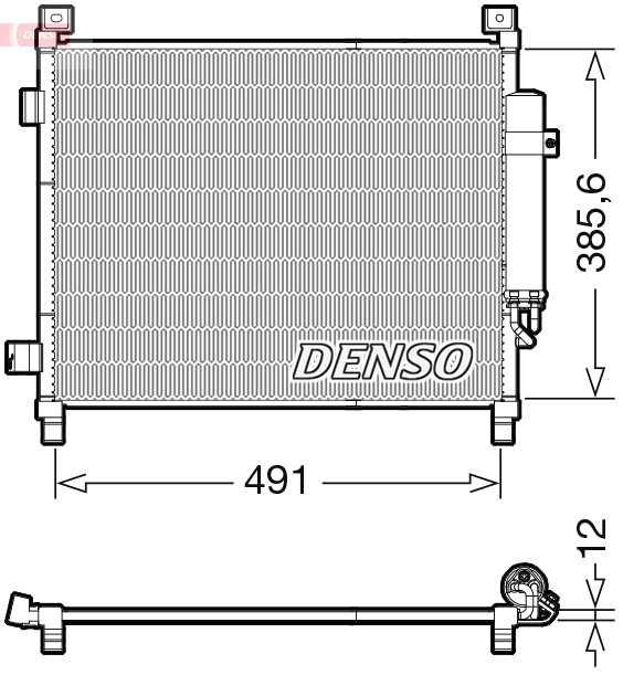 DENSO Kondensor, klimaanlæg dcn46031 for NISSAN