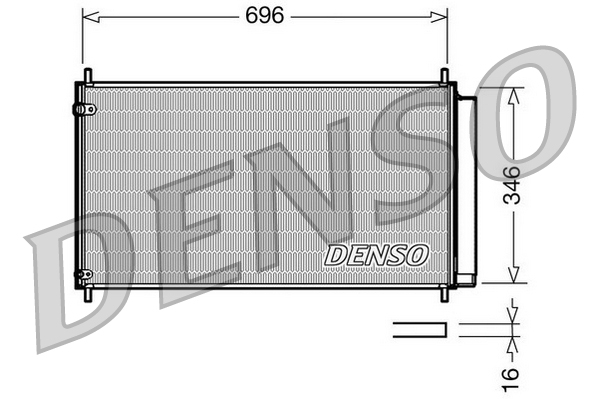 DENSO Kondensor, klimaanlæg dcn50022 for TOYOTA