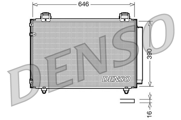 DENSO Kondensor, klimaanlæg dcn50024 for TOYOTA