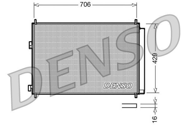 DENSO Kondensor, klimaanlæg dcn50030 for TOYOTA