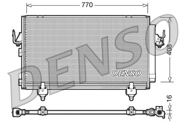 DENSO Kondensor, klimaanlæg dcn50031 for TOYOTA