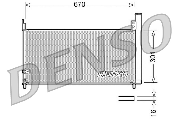 DENSO Kondensor, klimaanlæg dcn50037 for LEXUS