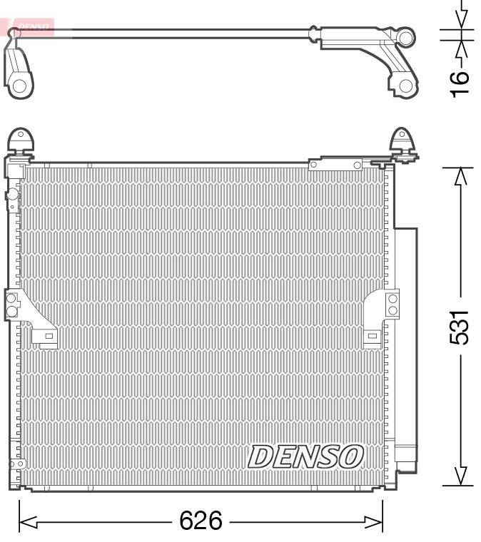 DENSO Kondensor, klimaanlæg dcn50038 for LEXUS