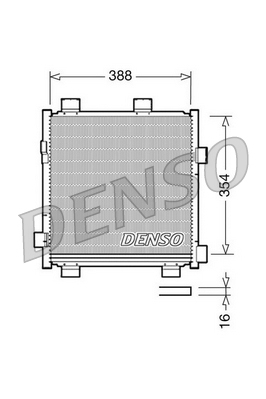 DENSO Kondensor, klimaanlæg dcn50040 for PEUGEOT TOYOTA CITROËN/PEUGEOT CITROËN