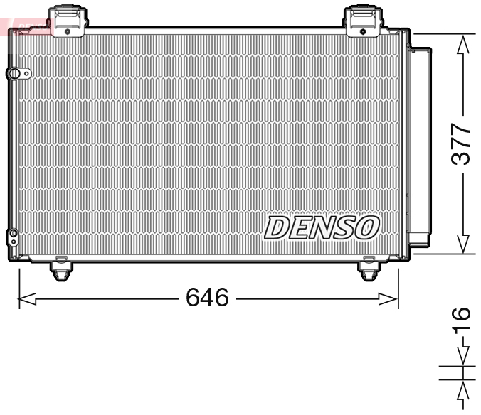 DENSO Kondensor, klimaanlæg dcn50043 for TOYOTA