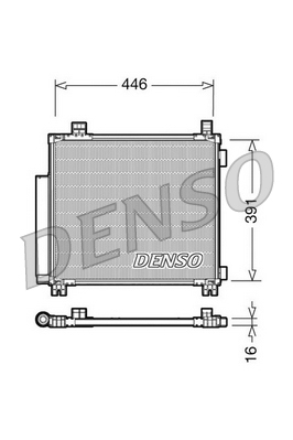 DENSO Kondensor, klimaanlæg dcn50045 for TOYOTA