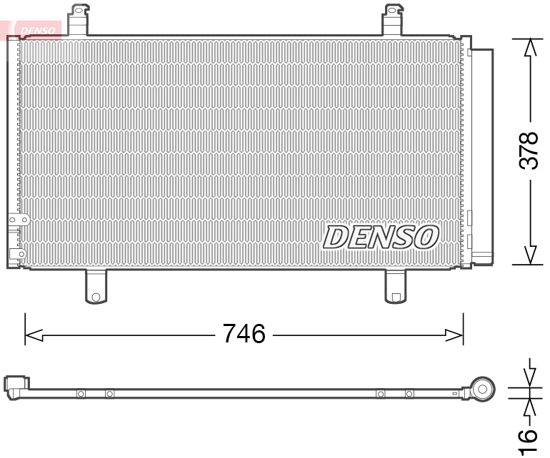 DENSO Kondensor, klimaanlæg dcn50048 for TOYOTA