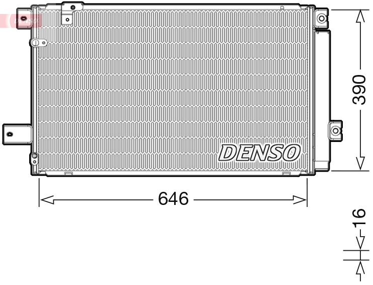 DENSO Kondensor, klimaanlæg dcn50049 for TOYOTA