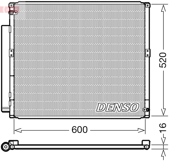 DENSO Kondensor, klimaanlæg dcn50051 for TOYOTA