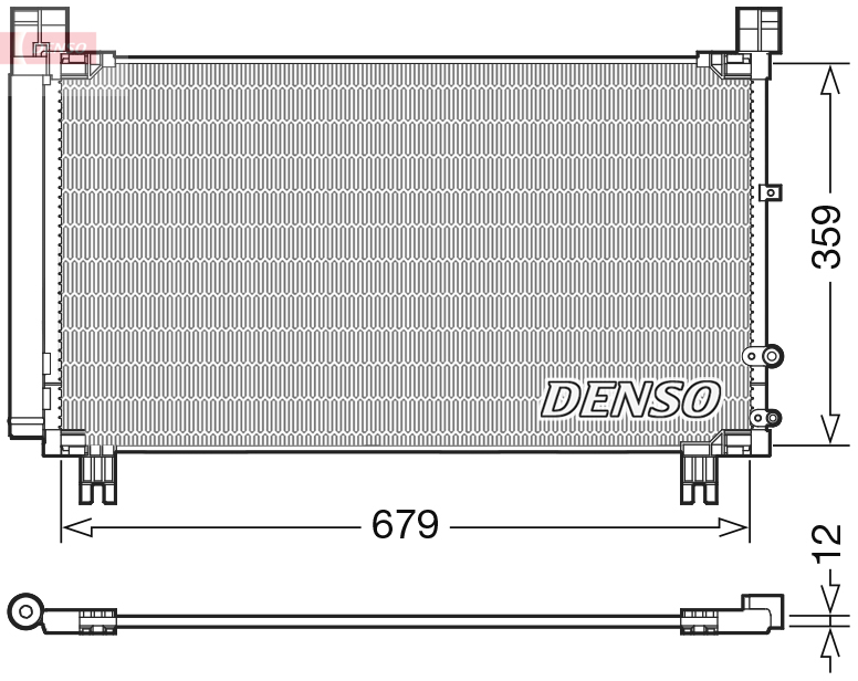 DENSO Kondensor, klimaanlæg dcn50053 for TOYOTA