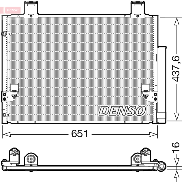 DENSO Kondensor, klimaanlæg dcn50057 for TOYOTA