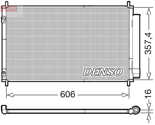 DENSO Kondensor, klimaanlæg dcn50058 for TOYOTA