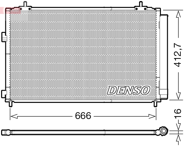 DENSO Kondensor, klimaanlæg dcn50059 for TOYOTA