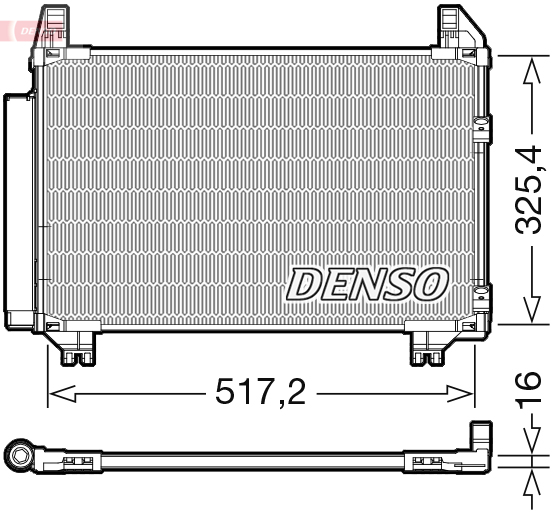 DENSO Kondensor, klimaanlæg dcn50101 for TOYOTA