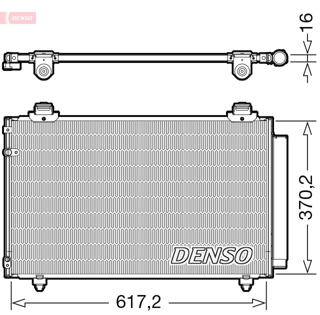DENSO Kondensor, klimaanlæg dcn50112 for TOYOTA