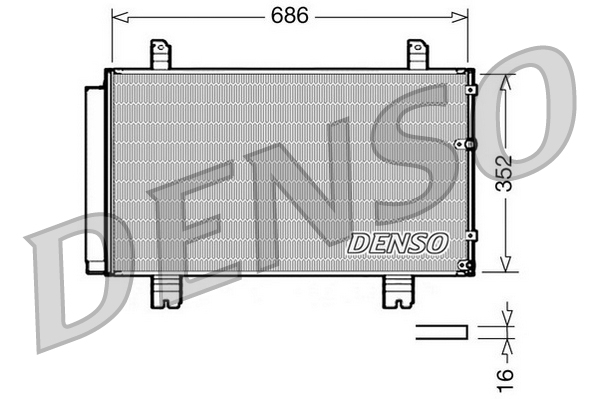 DENSO Kondensor, klimaanlæg dcn51002 for LEXUS