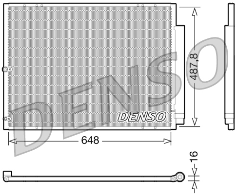 DENSO Kondensor, klimaanlæg dcn51001 for LEXUS