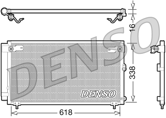 DENSO Kondensor, klimaanlæg dcn51006 for LEXUS