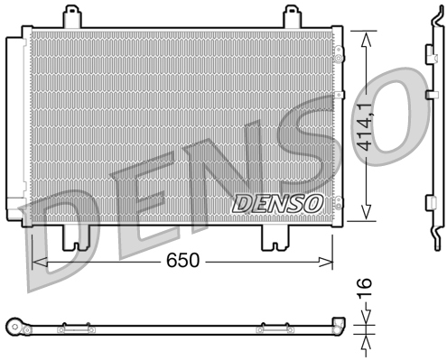 DENSO Kondensor, klimaanlæg dcn51009 for LEXUS