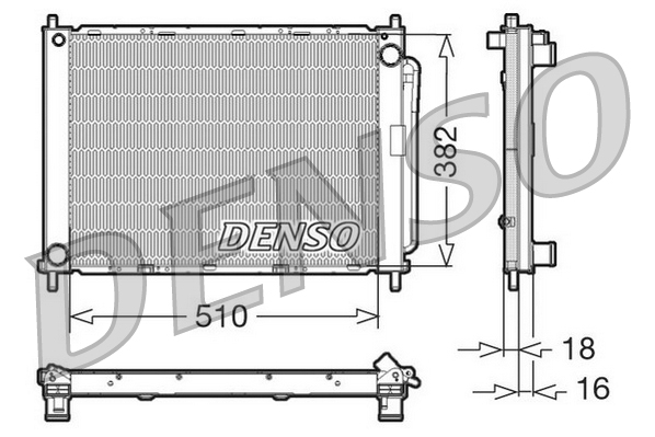 DENSO Kølemodul drm23100 for RENAULT