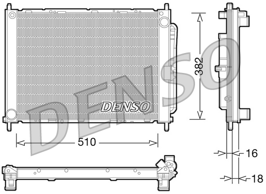 DENSO Kølemodul drm23101 for RENAULT