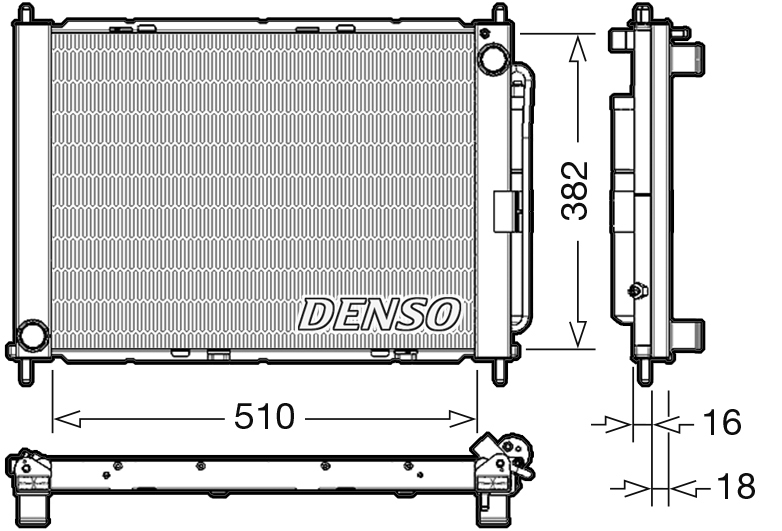 DENSO Kølemodul drm23104 for RENAULT