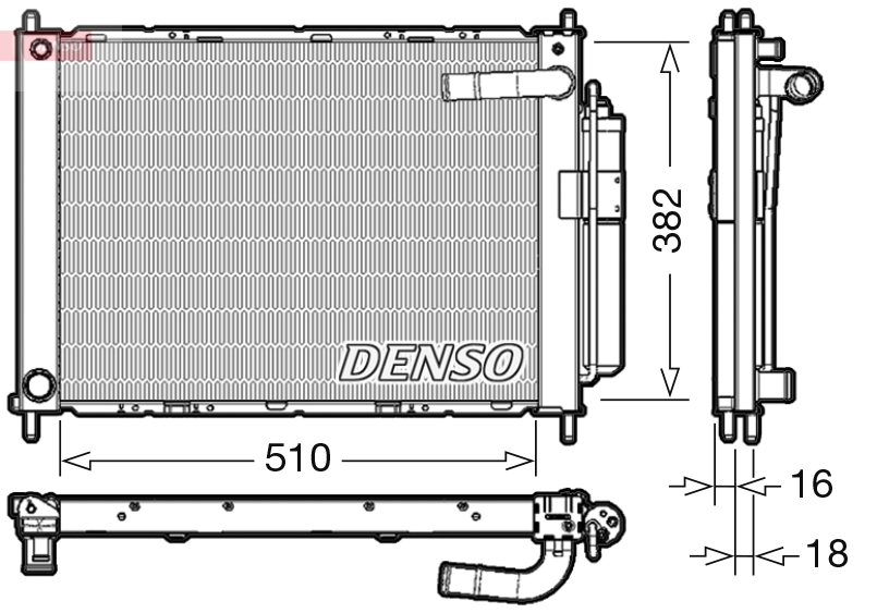 DENSO Kølemodul drm46101 for NISSAN