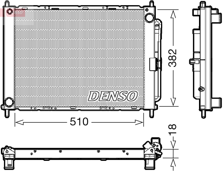 DENSO Kølemodul drm23111 for RENAULT