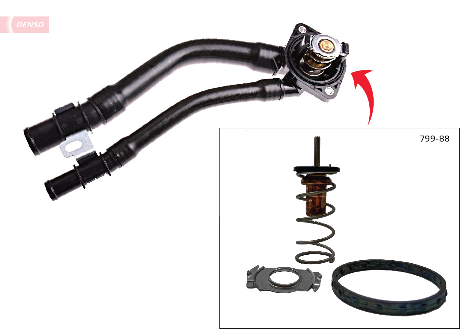 DENSO Termostat, kølemiddel dtm88799 for SMART