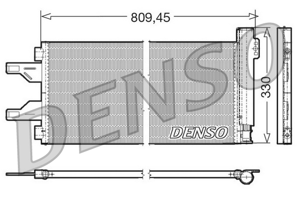 DENSO Kondensor, klimaanlæg dcn07050 for FIAT CITROËN/PEUGEOT CITROËN