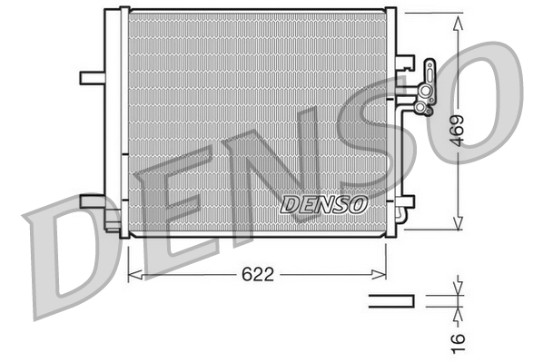 DENSO Kondensor, klimaanlæg dcn10016 for FORD VOLVO LAND ROVER