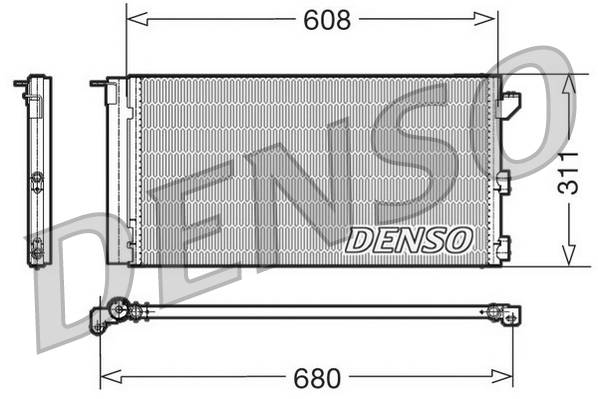 DENSO Kondensor, klimaanlæg dcn09105 for FIAT