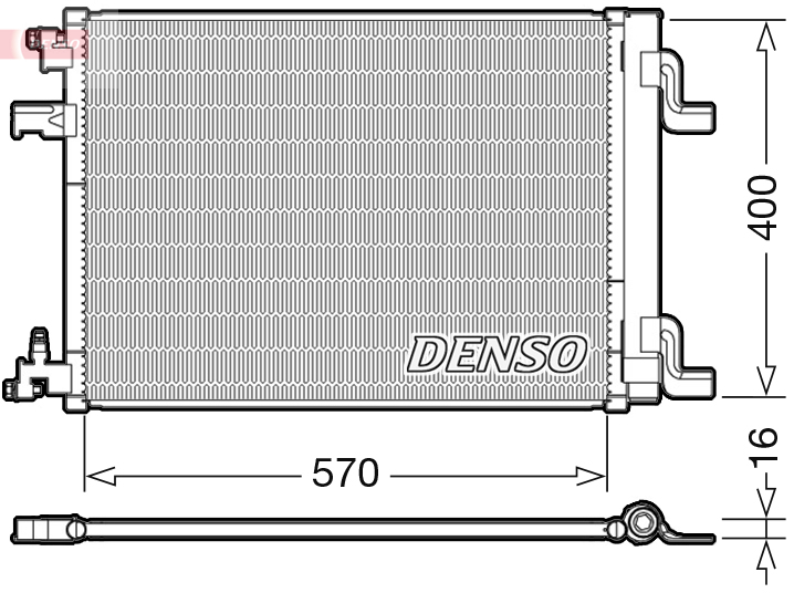 DENSO Kondensor, klimaanlæg dcn20001 for OPEL VAUXHALL