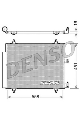 DENSO Kondensor, klimaanlæg dcn21005 for PEUGEOT
