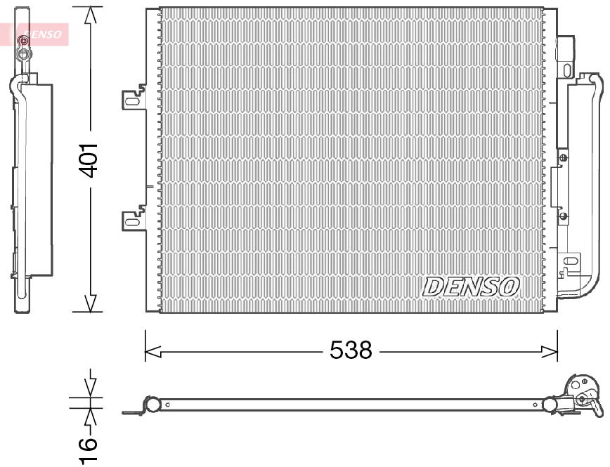 DENSO Kondensor, klimaanlæg dcn23026 for RENAULT