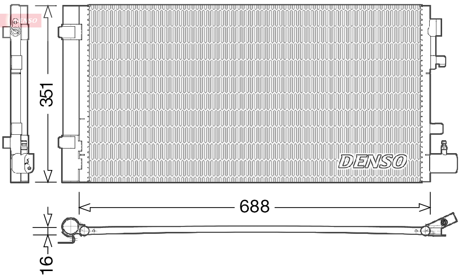 DENSO Kondensor, klimaanlæg dcn23031 for RENAULT