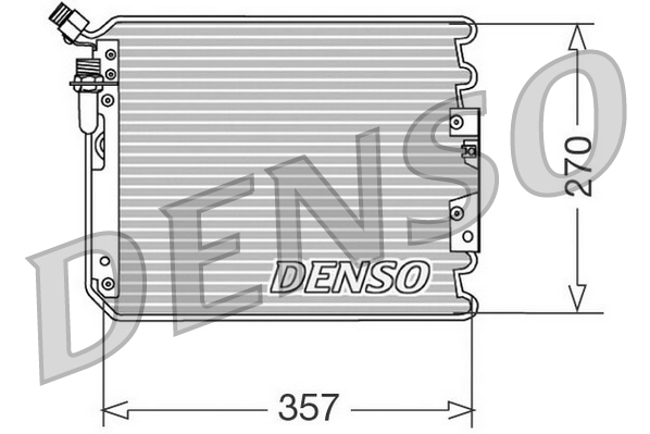 DENSO Kondensor, klimaanlæg dcn28001 for PORSCHE