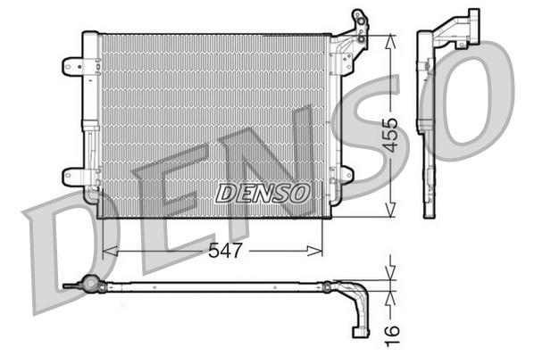 DENSO Kondensor, klimaanlæg dcn32062 for VW VAG
