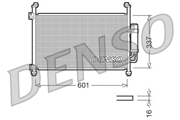 DENSO Kondensor, klimaanlæg dcn40007 for HONDA