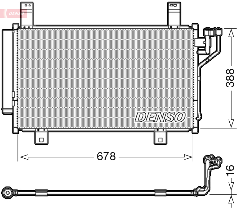 DENSO Kondensor, klimaanlæg dcn44009 for MAZDA