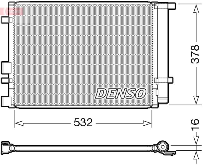 DENSO Kondensor, klimaanlæg dcn41005 for HYUNDAI